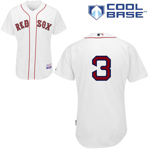 David Ross #3 MLB Jersey-Boston Red Sox Men's Authentic Home White Cool Base Baseball Jersey